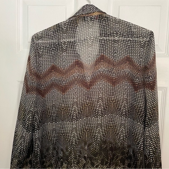 Edit by Jeanne Beker Printed Button Up Blouse Medium - Picture 5 of 8